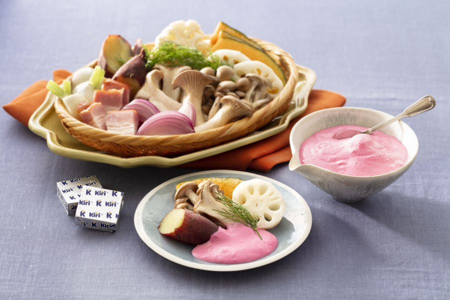 秋野菜のキリピンクバーニャカウダ